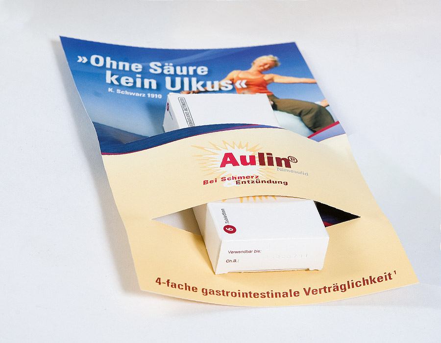 Foto von Verpackungsmuster Infokarte