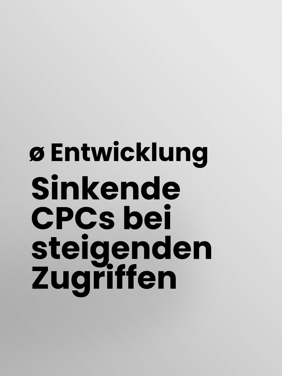 Entwicklung: Sinkende CPCs bei steigenden Zugriffen