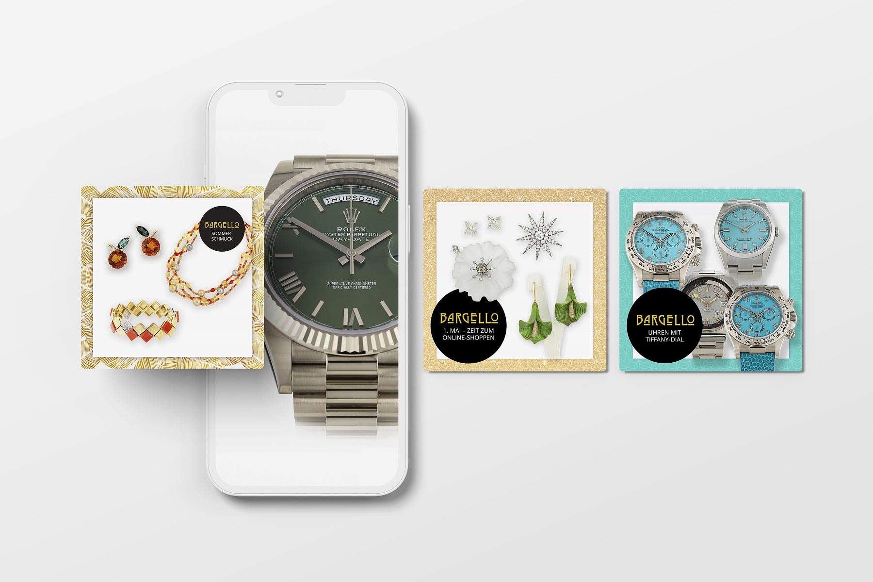 Montage diverser Schmuck Postingbilder