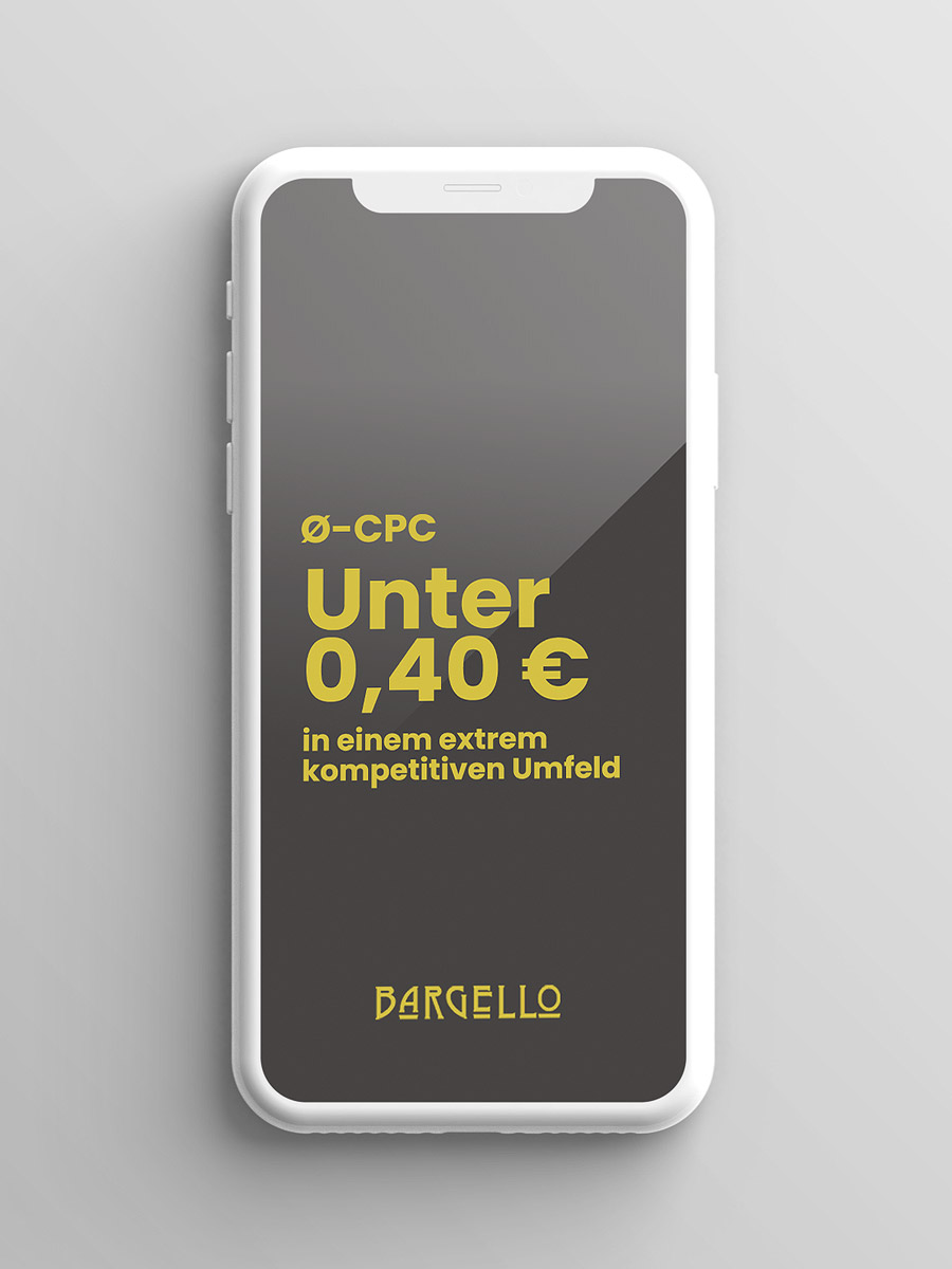 durchschnittlicher CPC unter 0,40 € in einem extrem kompetitiven Umfeld