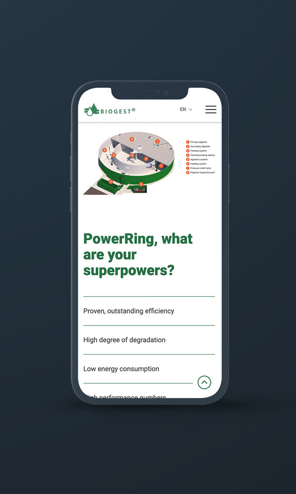 Smartphone Ansicht Detailinfos PowerRing