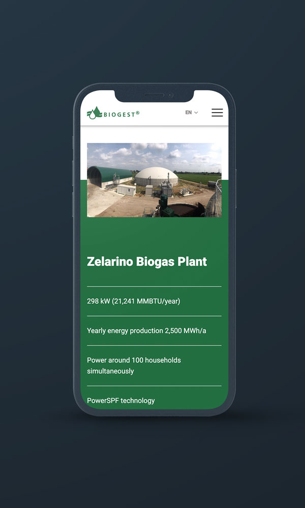 Smartphone Ansicht Daten-Tabelle eines Projekts