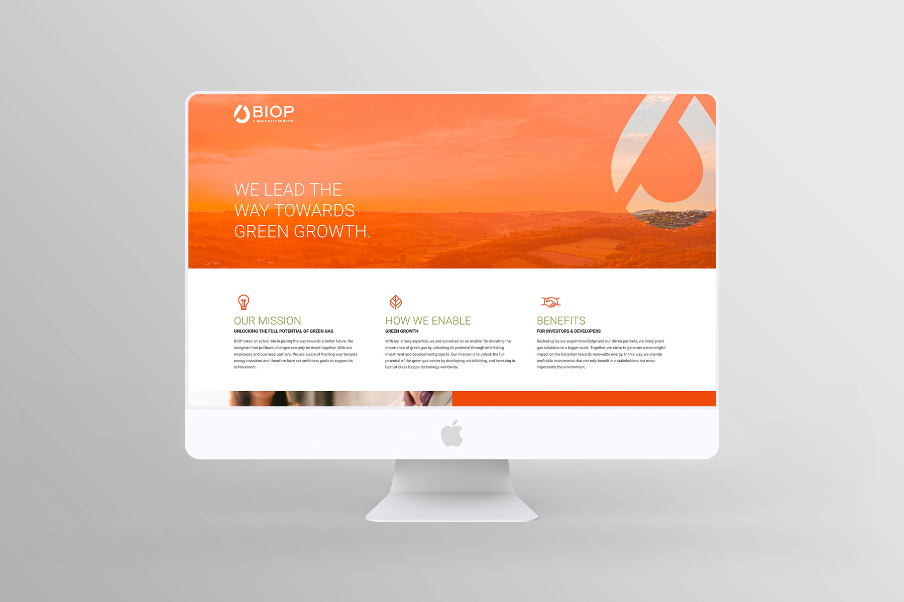Desktop Ansicht Startseite, Headerbereich