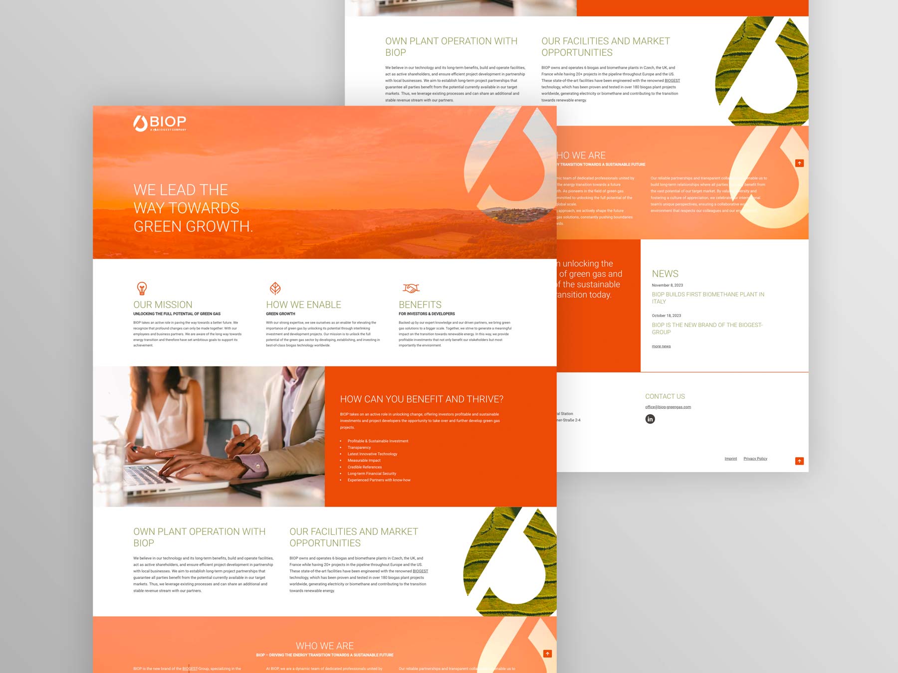 Screenshots der Startseite