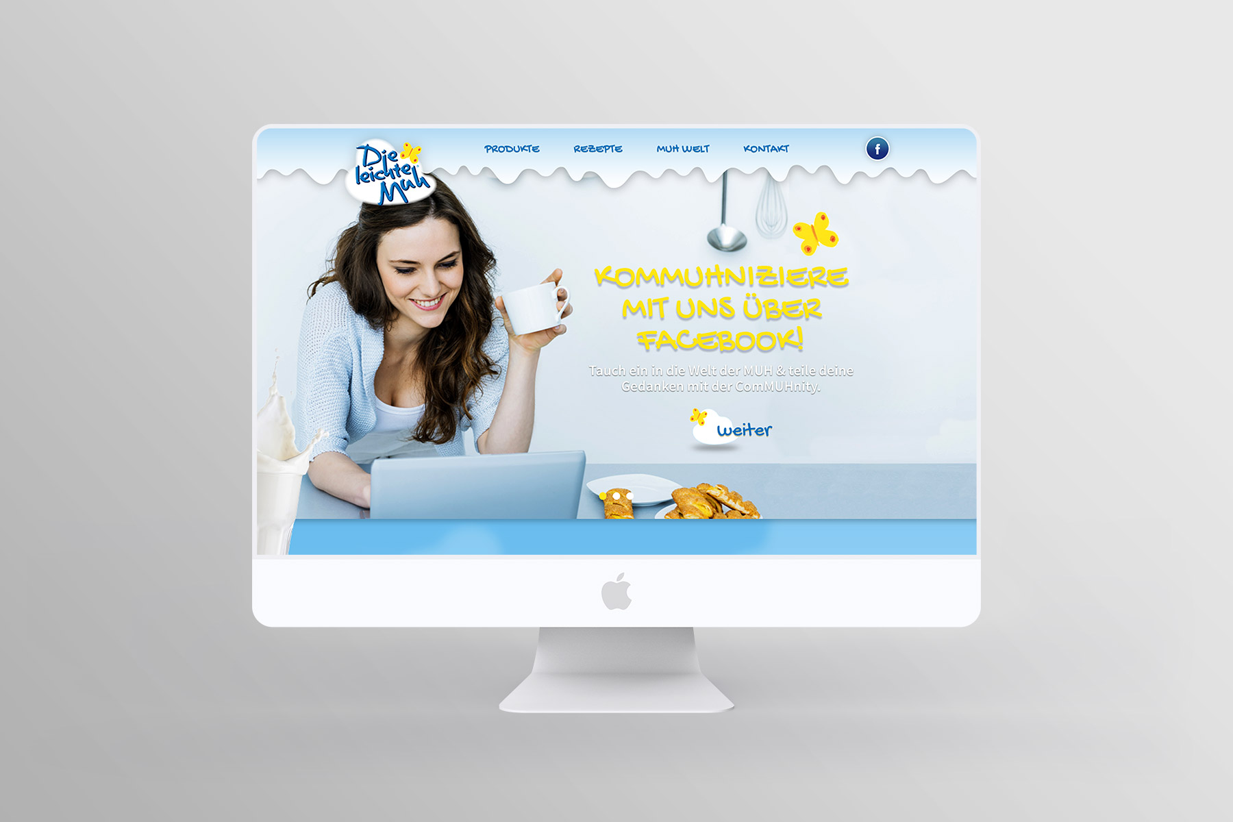 Desktop Ansicht Startseite dieleichtemuh.at (umgesetzt mit TYPO3)