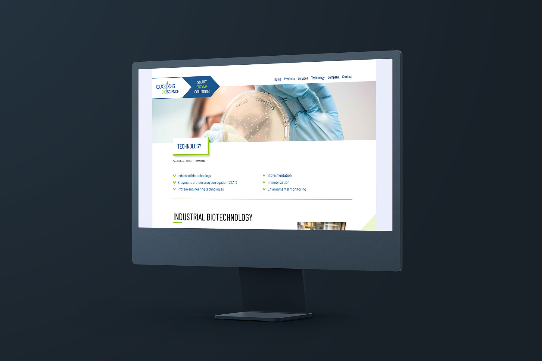 Desktop Ansicht Innenseite Technologie