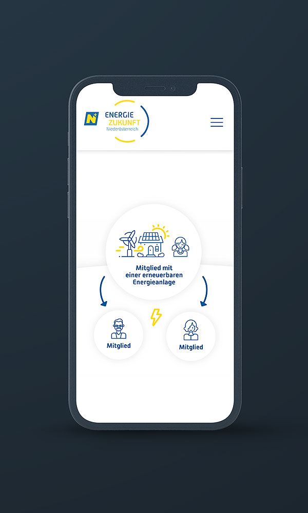 Smartphone Ansicht Infografik Mitglieder