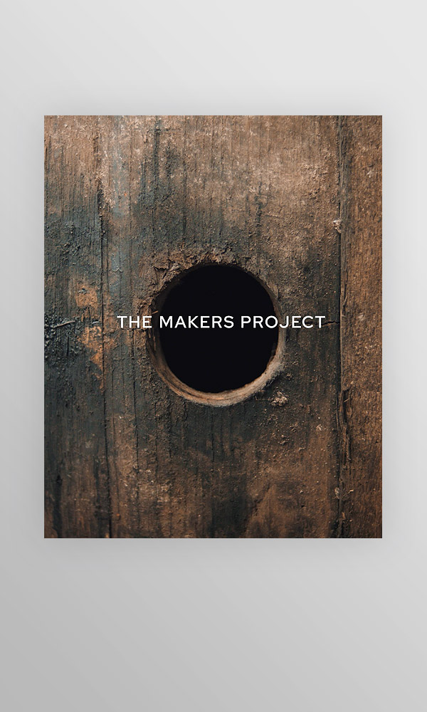 Ausschnitt aus Reel, Holzbrett mit Lock, Schrift: The makers project