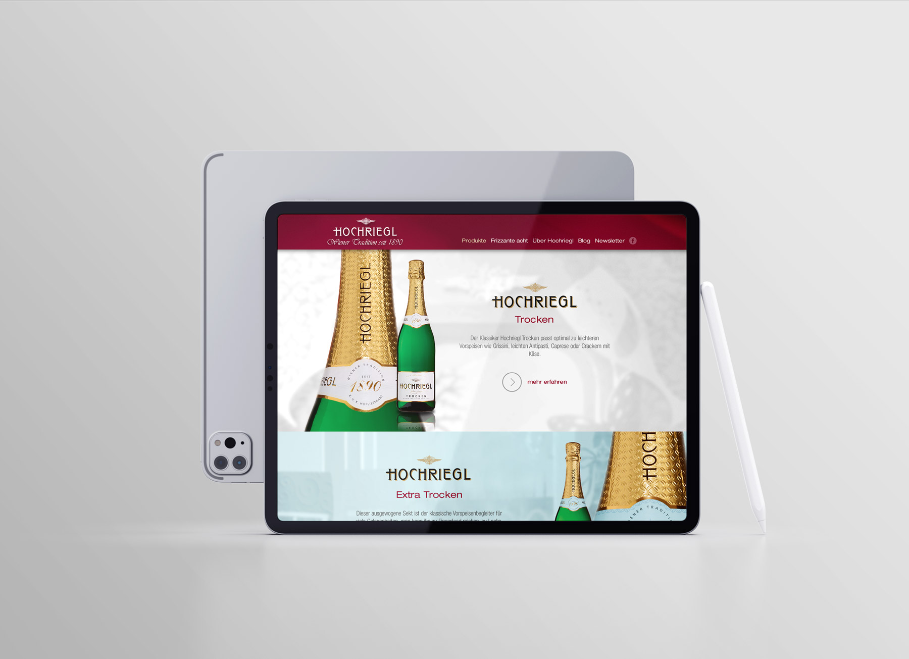 Tabletansicht Startseite