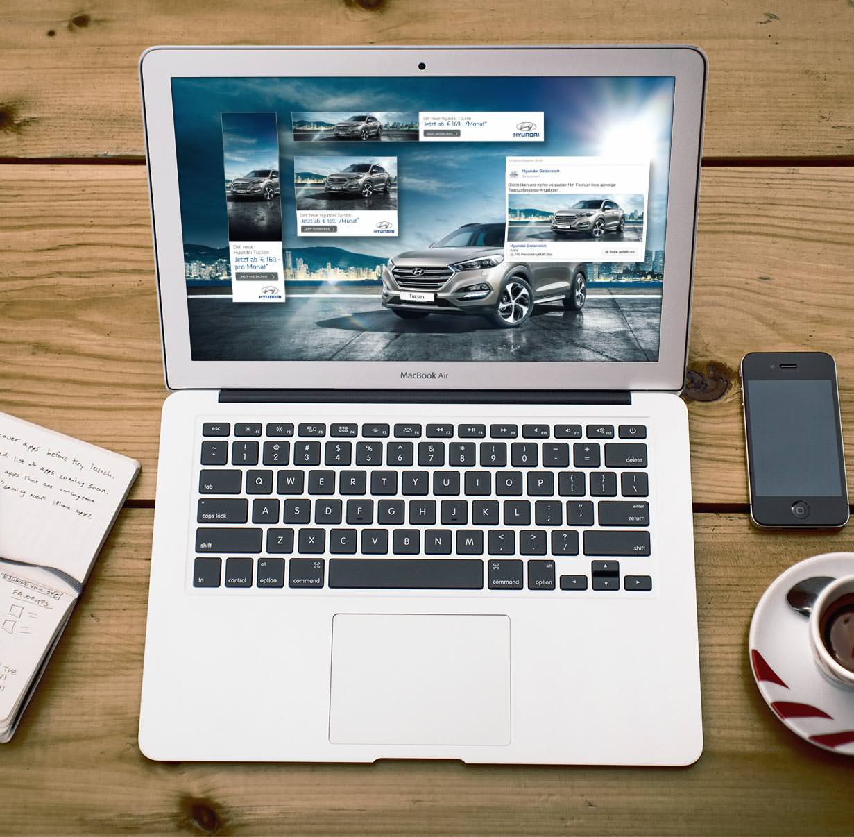 Montage Banner und Facebook Ads Hyundai Tucson 2016