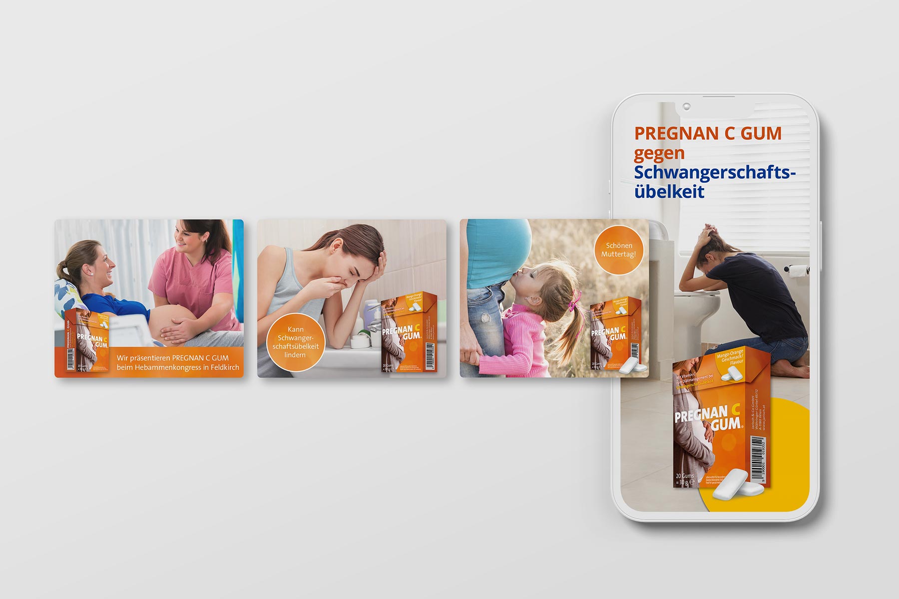 Montage Facebook Postings Pregnan C Gum