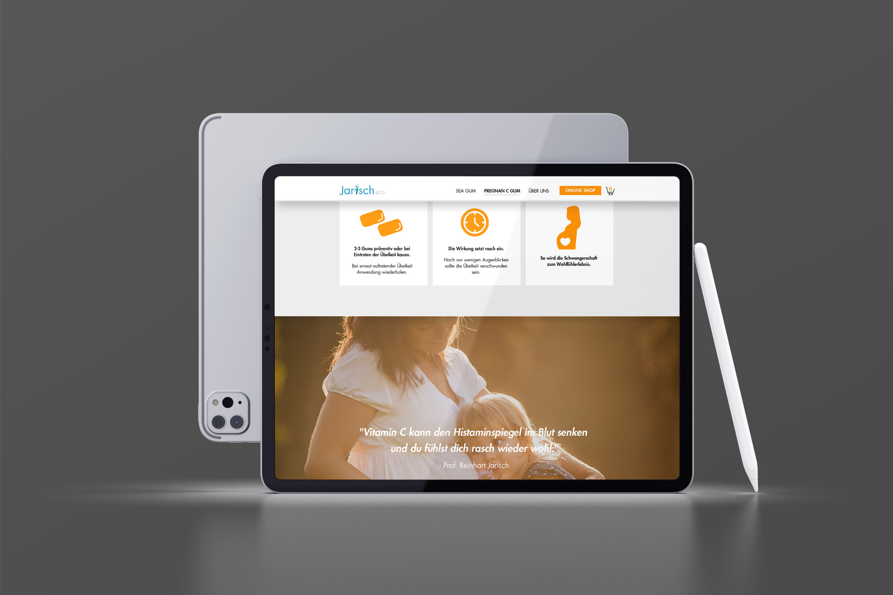iPad Pro Ansicht Pregnan C Gum Wirkung