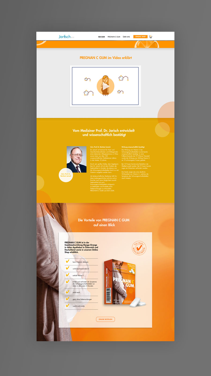 Screenshot Detailseite Pregnan C Gum
