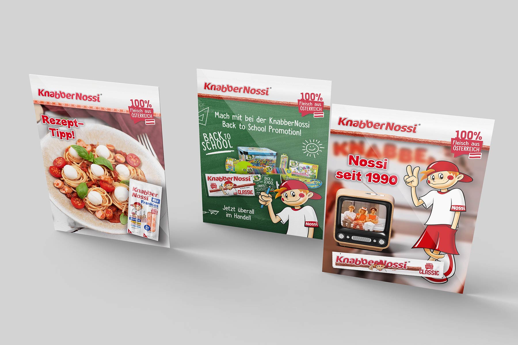 Montage Social Media Postingbilder Knabber Nossi