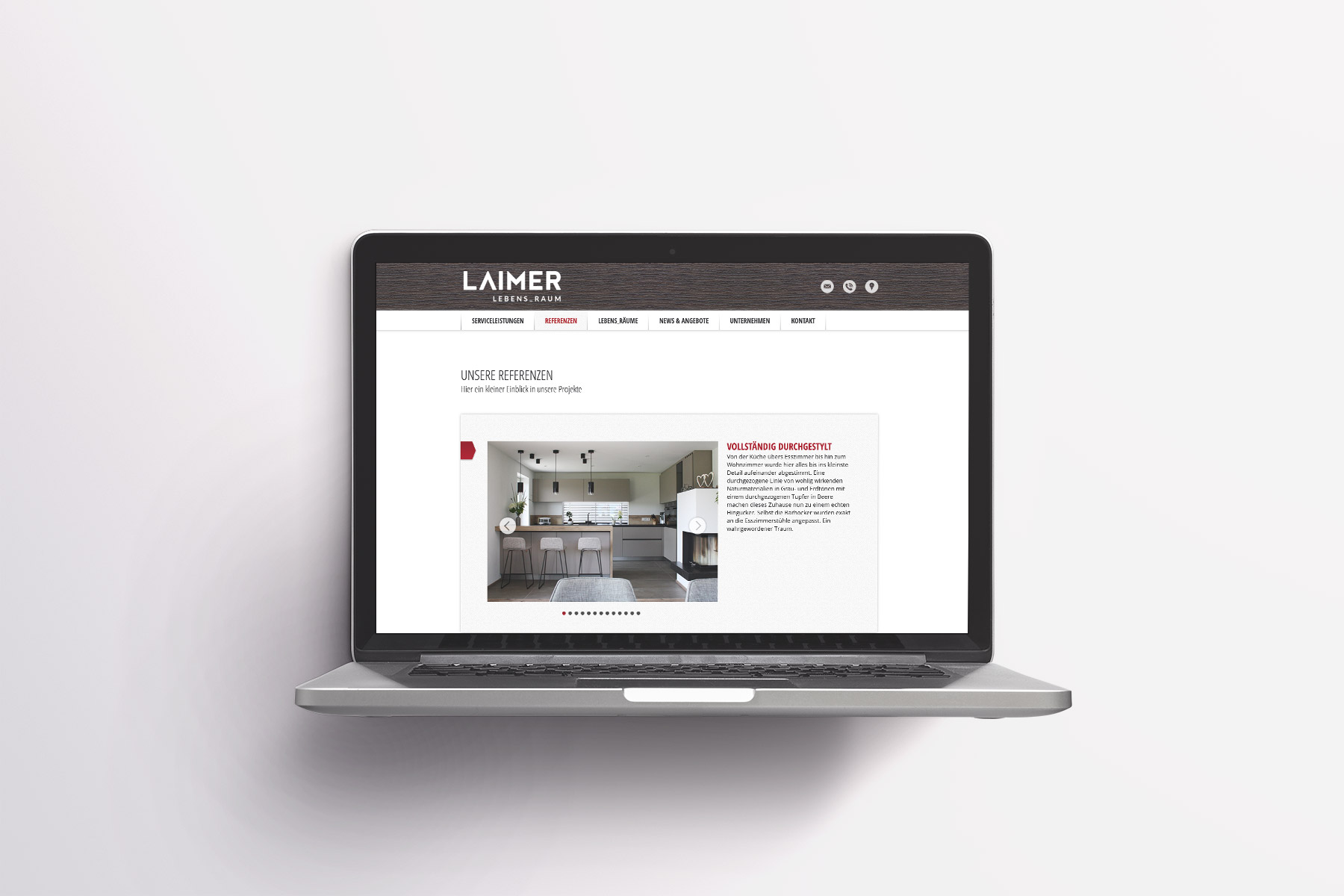 Laptop Ansicht Innenseite Referenzen einrichtungshaus-laimer.at
