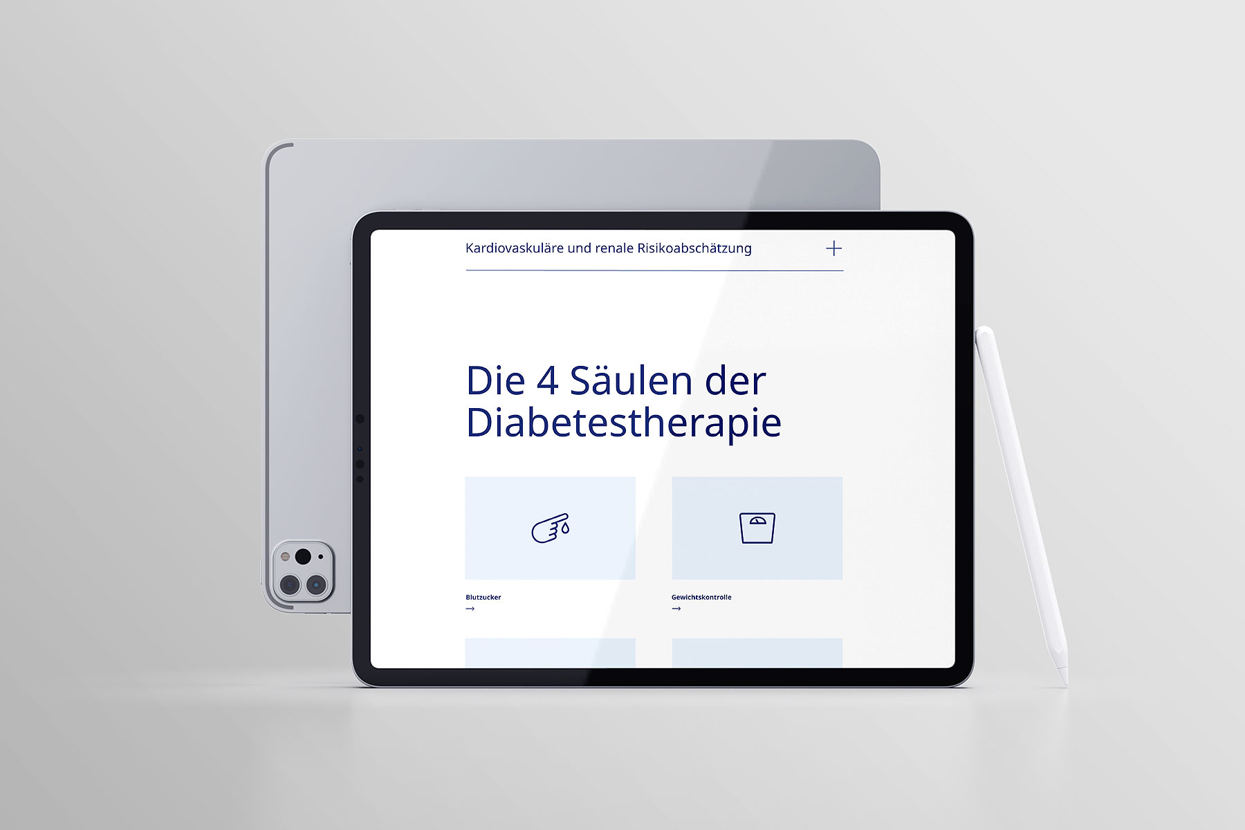 Screendesign 4 Säulen Diabestherapie Screendesign Novo Nordisk