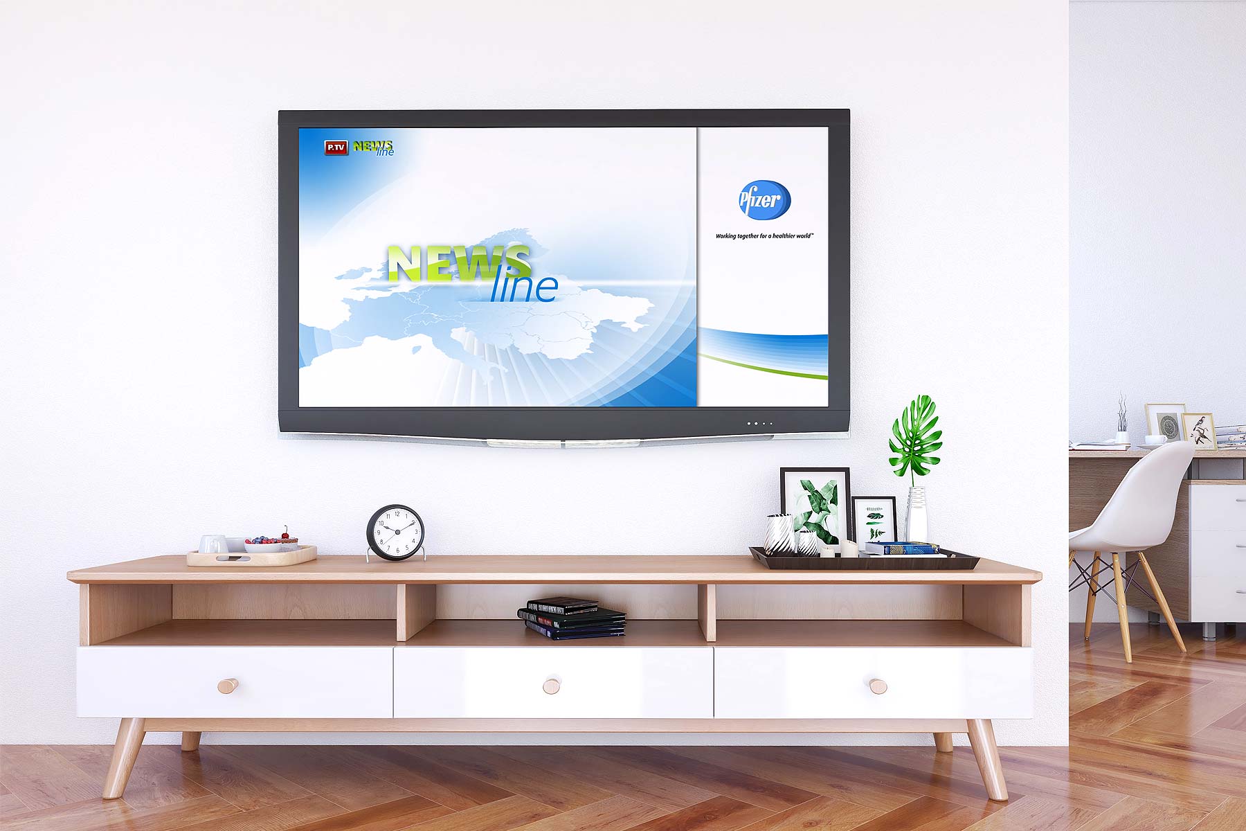 Montage Unternehmenspräsentation Pfizer Austria 2010 global values