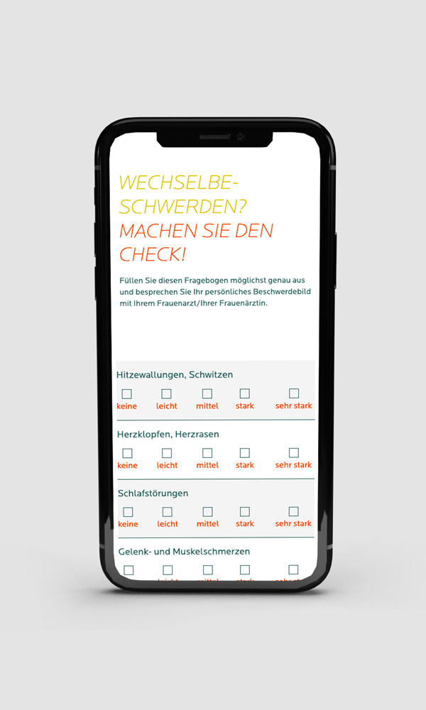 Smartphone Ansicht Checkbogen Nichts für Mich Kampagne