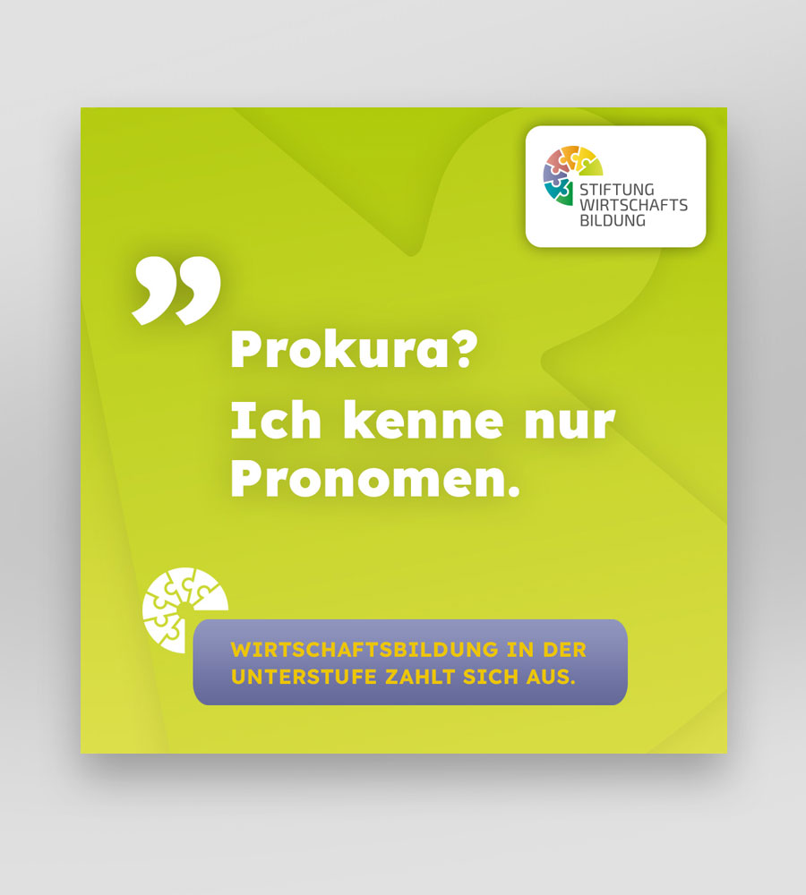 Beispiel Posting: Prokura? Ich kenne nur Pronomen