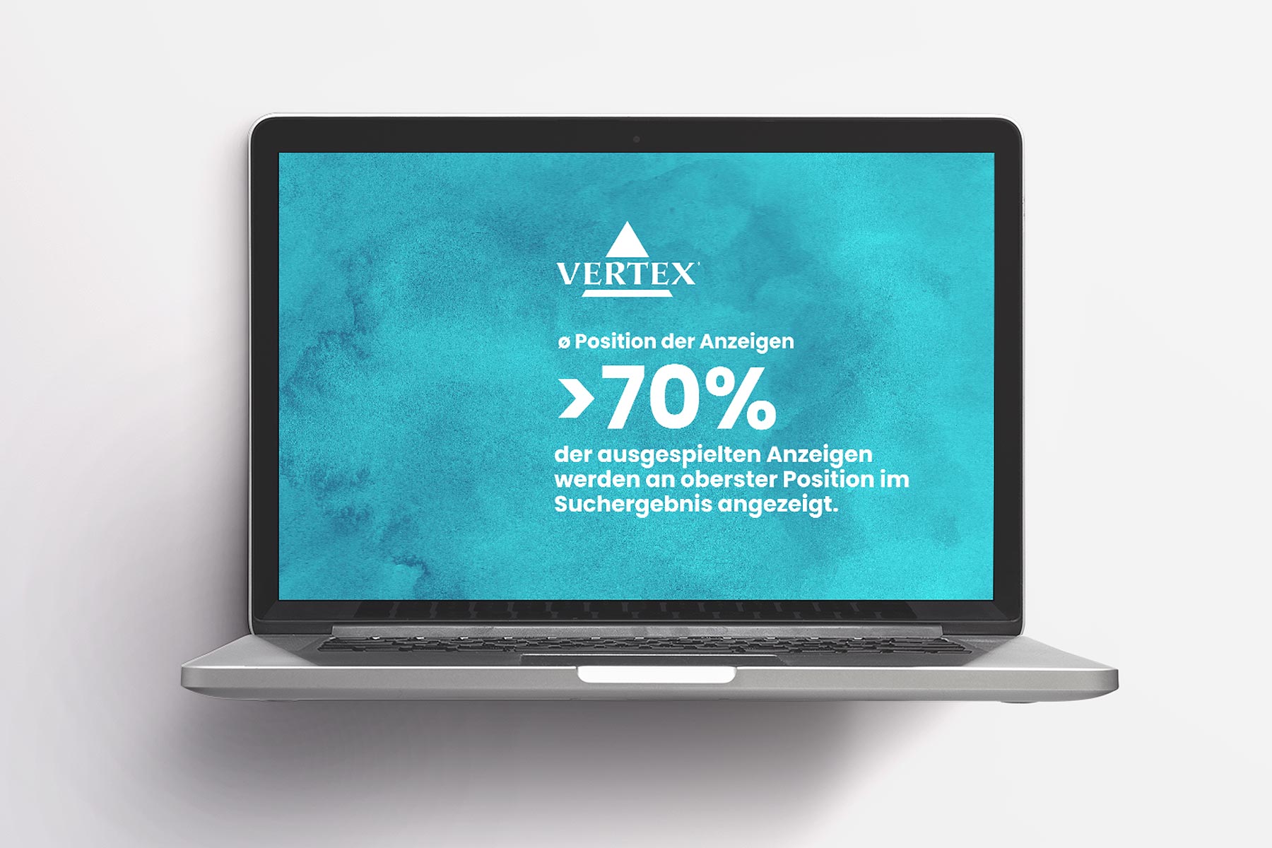 durschnittl. Position der Anzeigen: > 70% der ausgespielten Anzeigen werden an oberster Position im Suchergebnis angezeigt
