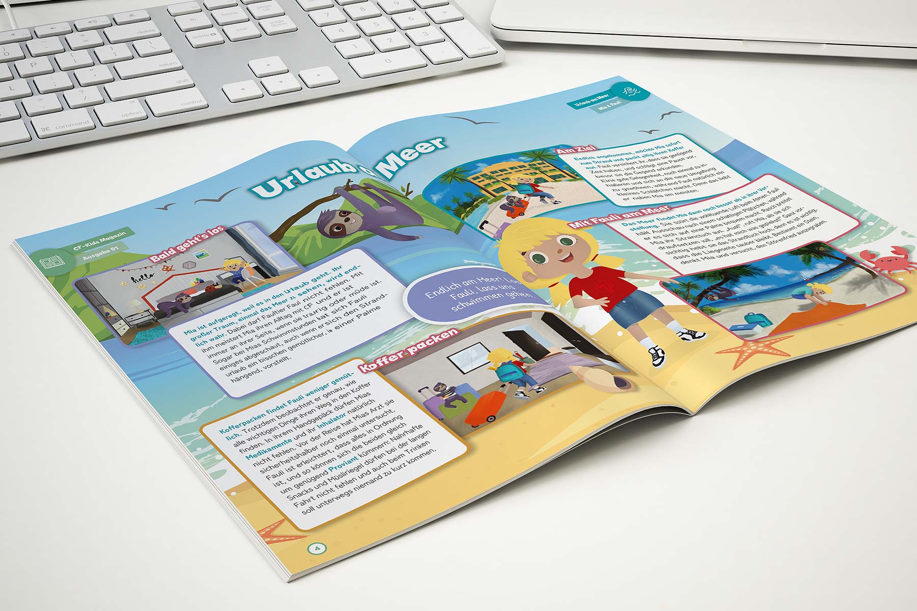 Doppelseite Artikel Urlaub am Meer