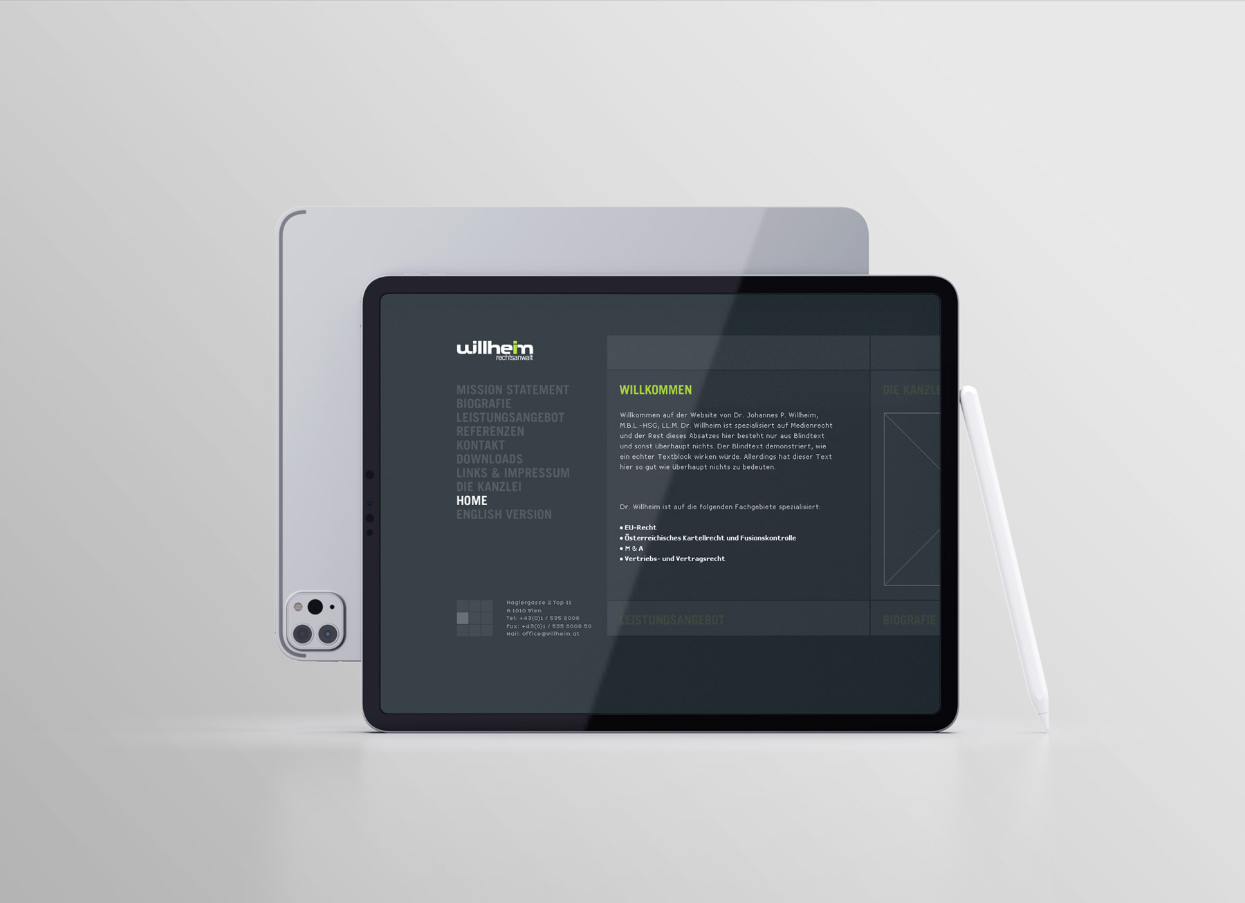 Montage Startseite Tablet (Relaunch)