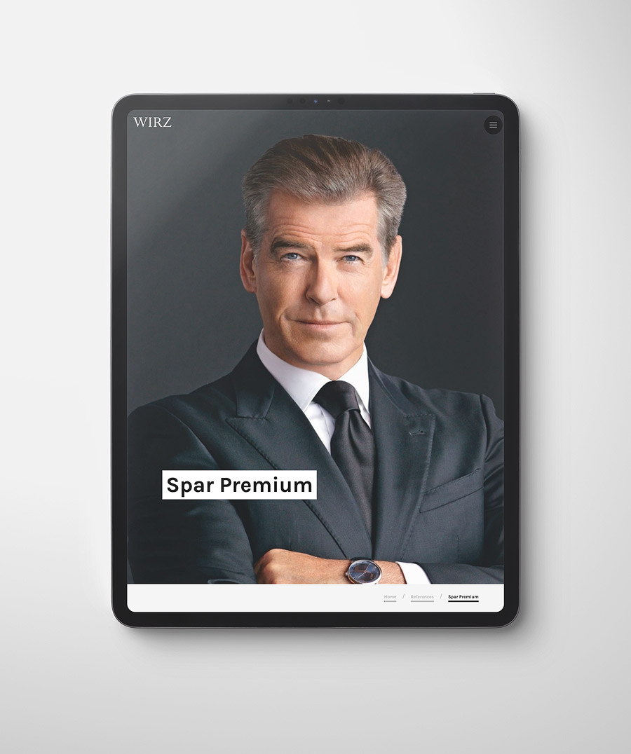 iPad Pro Ansicht Detailseite Kunde wirz-werbeagentur.at 2022