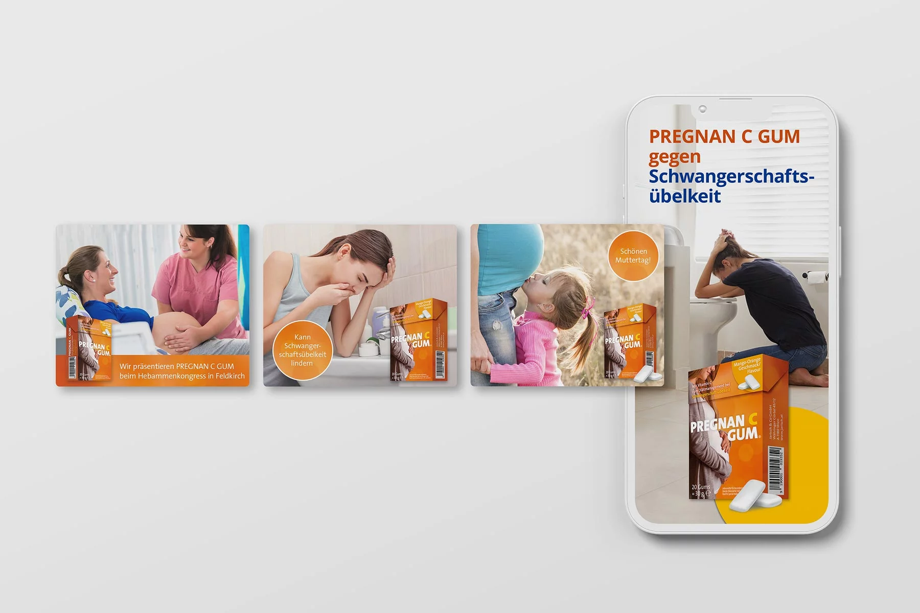 Montage Facebook Postings Pregnan C Gum