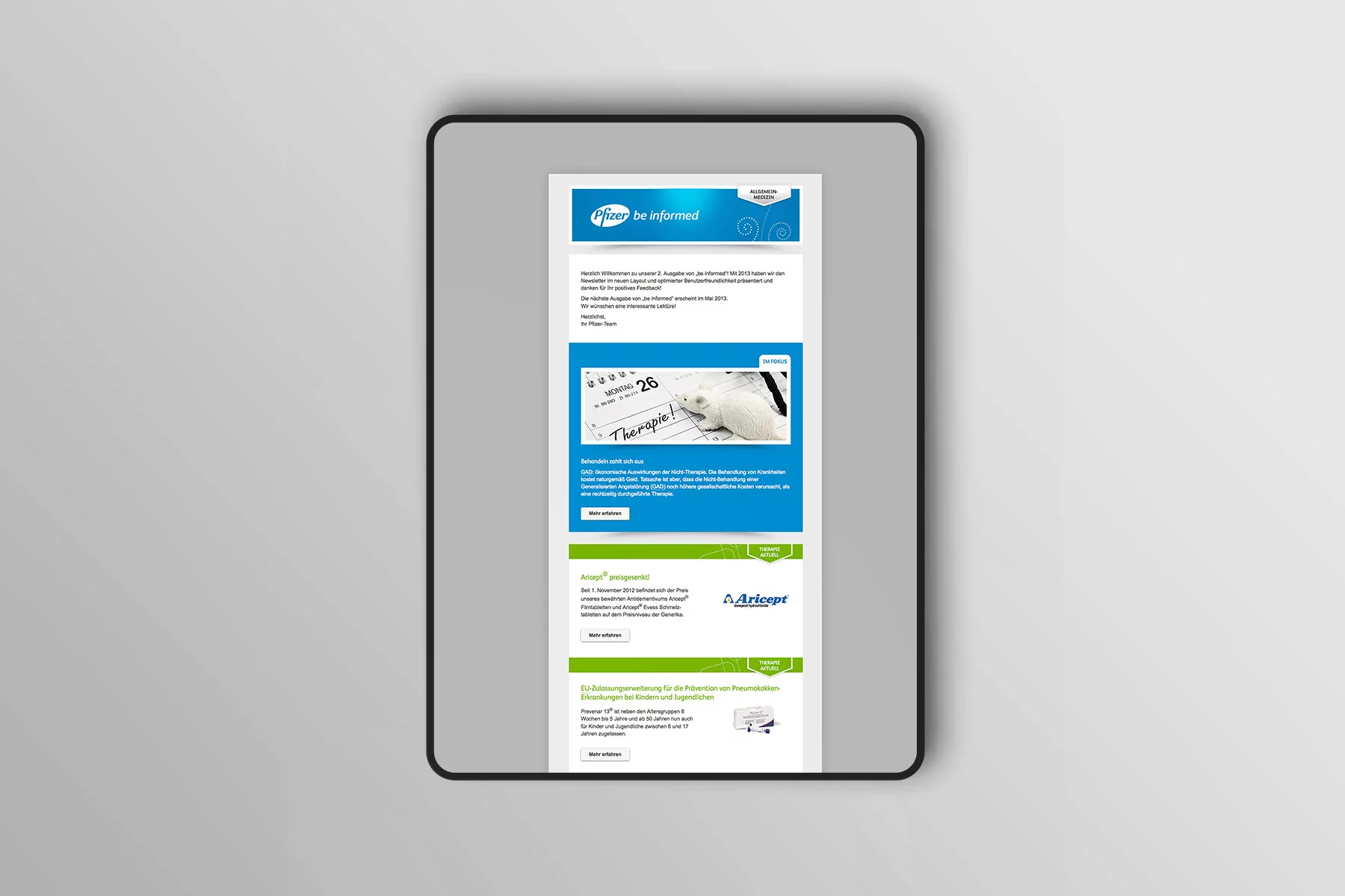 Beispiel Newsletter be-informed