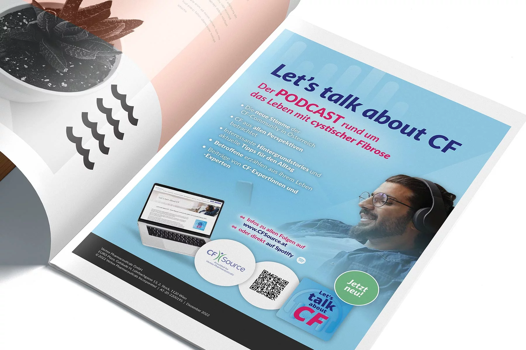 Screenshot der Anzeige für die Bewerbung des Podcasts