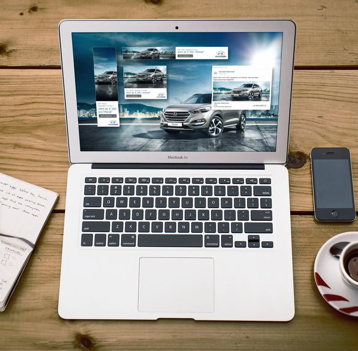 Montage Banner und Facebook Ads Hyundai Tucson 2016