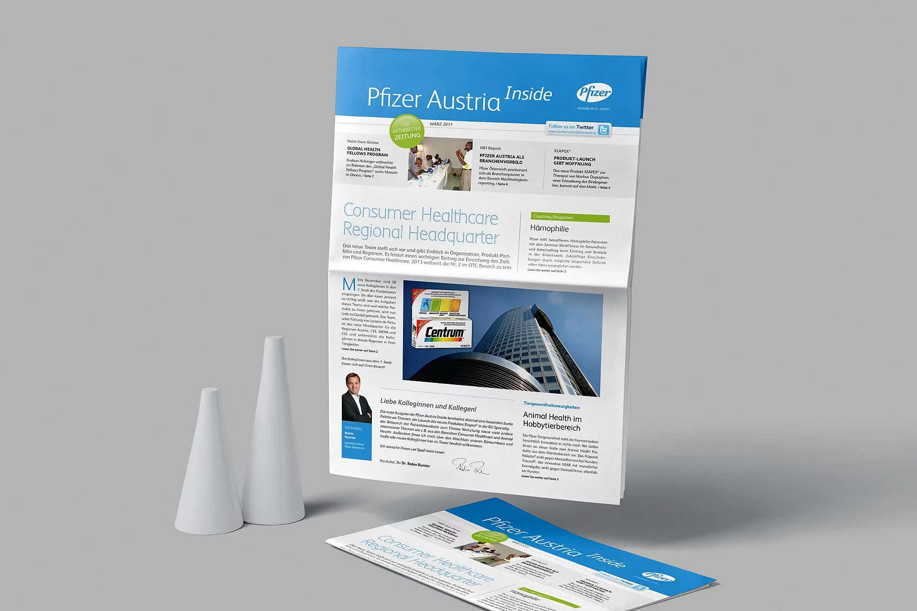 Vorderseite Mitarbeitermagazin Pfizer Austria 2011