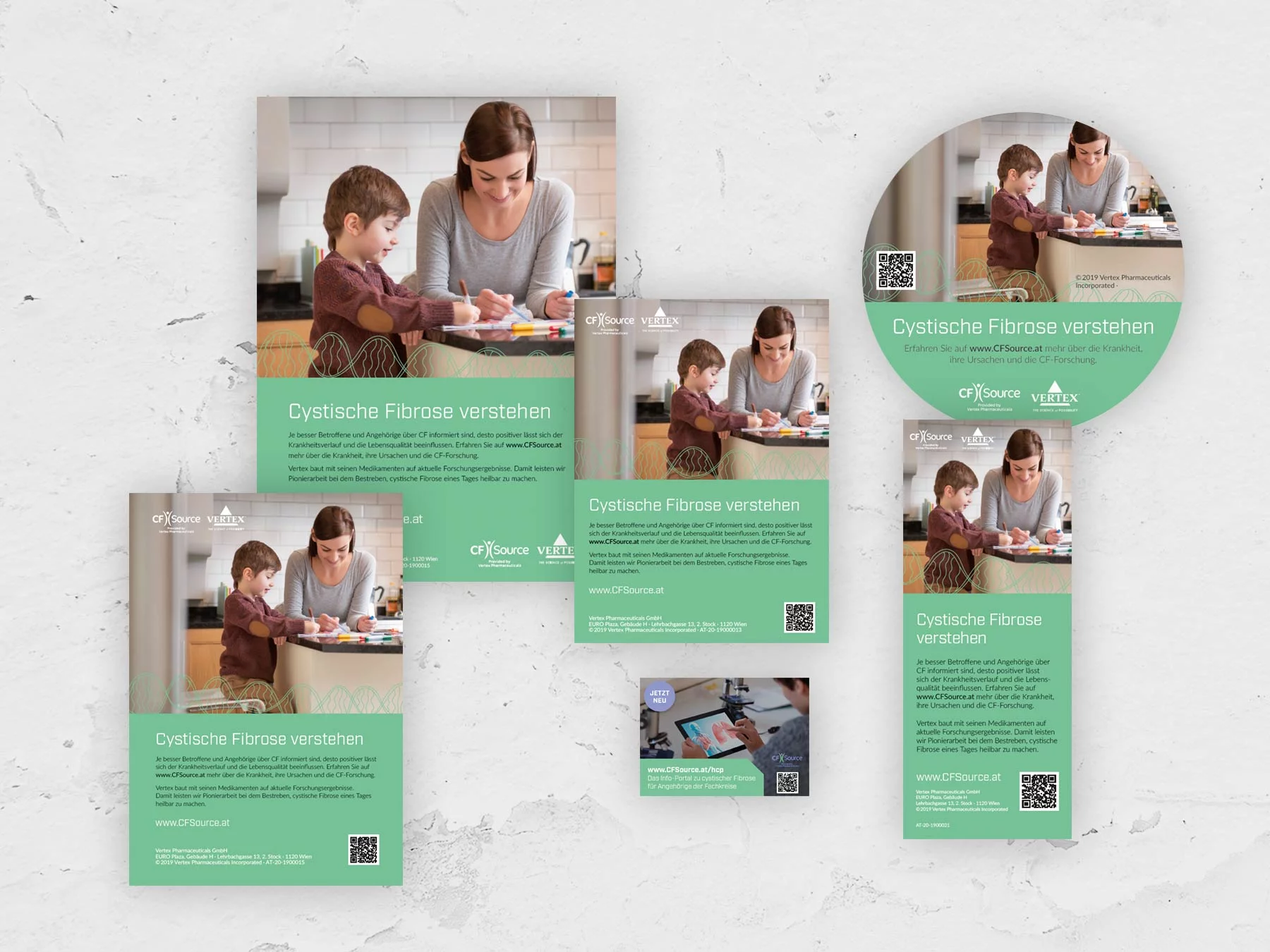 Anzeigenvarianten: Rund, Querformat, Hochformat, ganze Seite