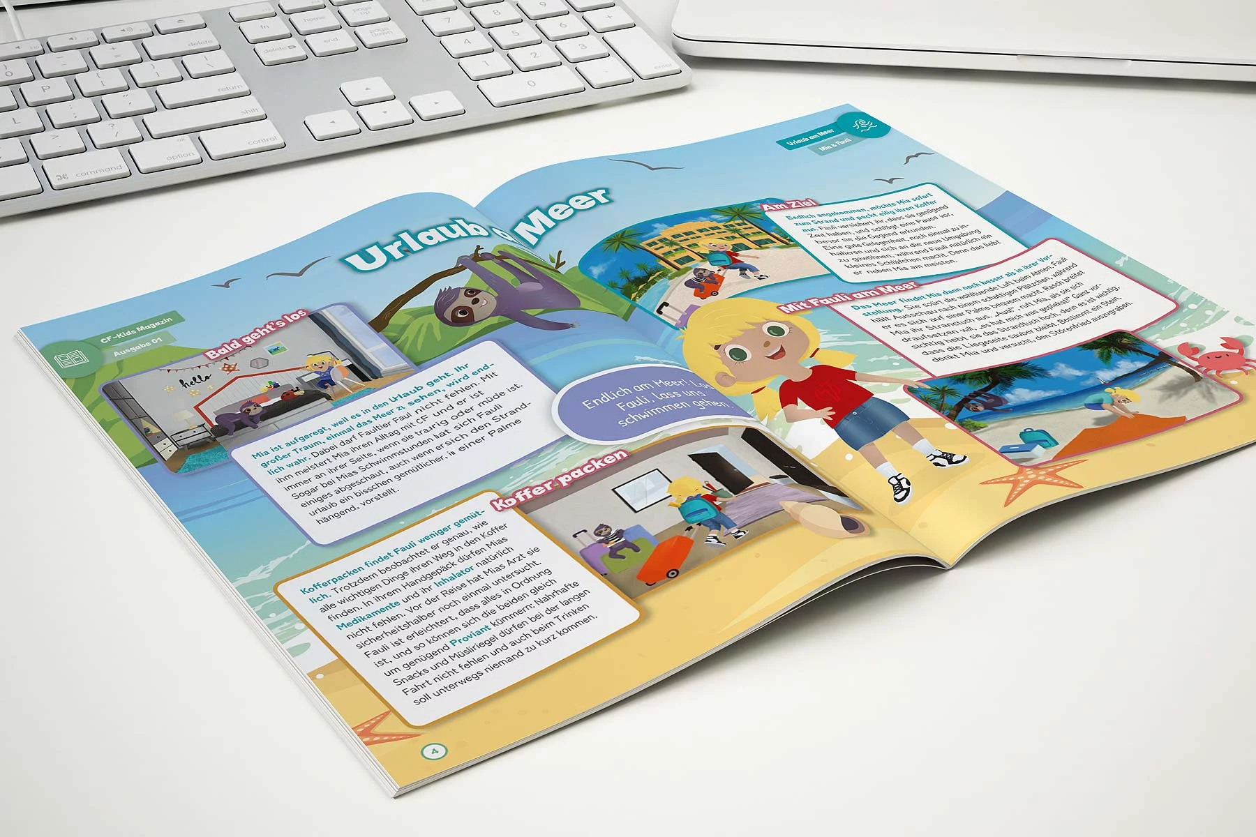 Doppelseite Artikel Urlaub am Meer