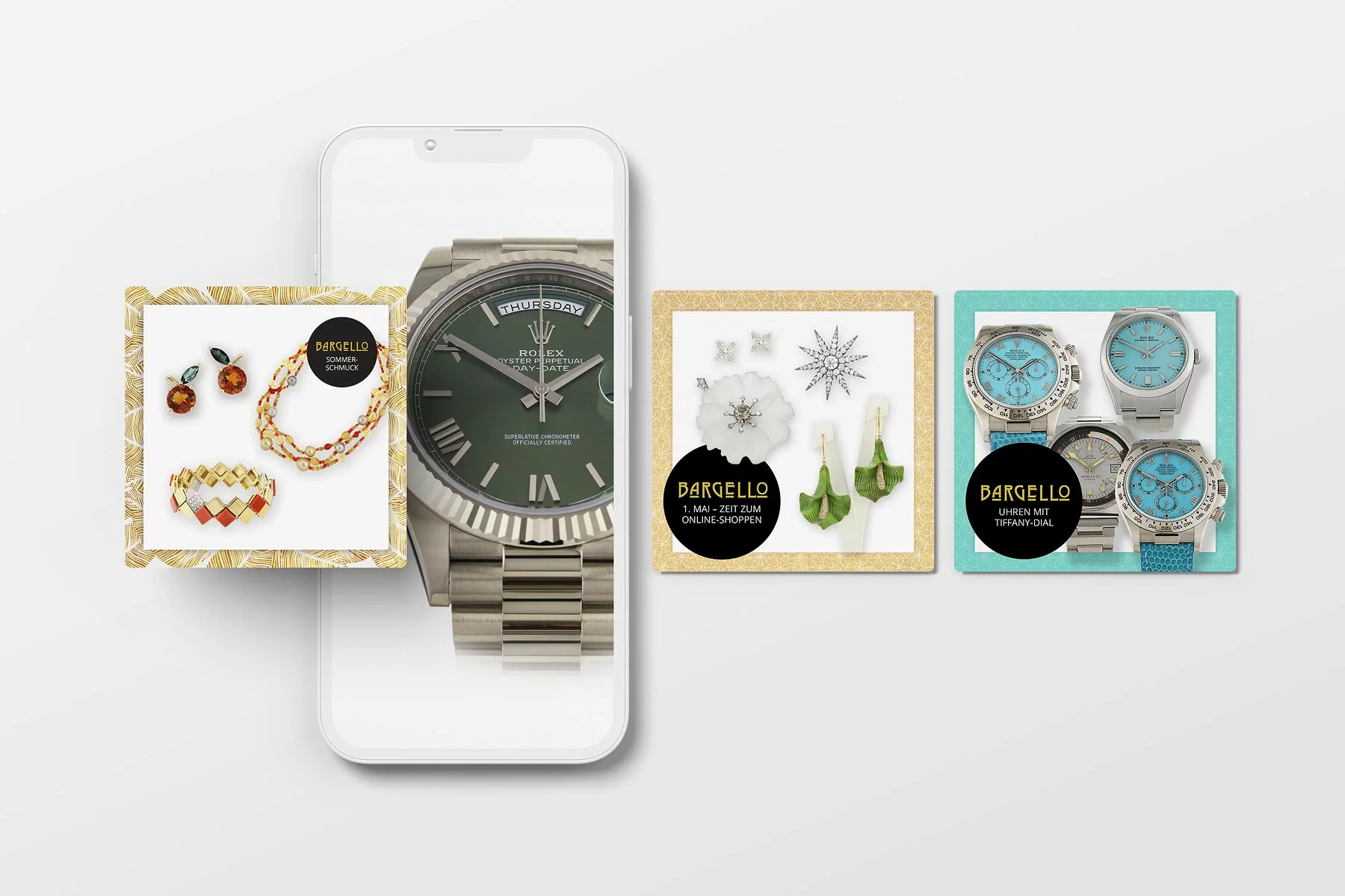 Montage diverser Schmuck Postingbilder