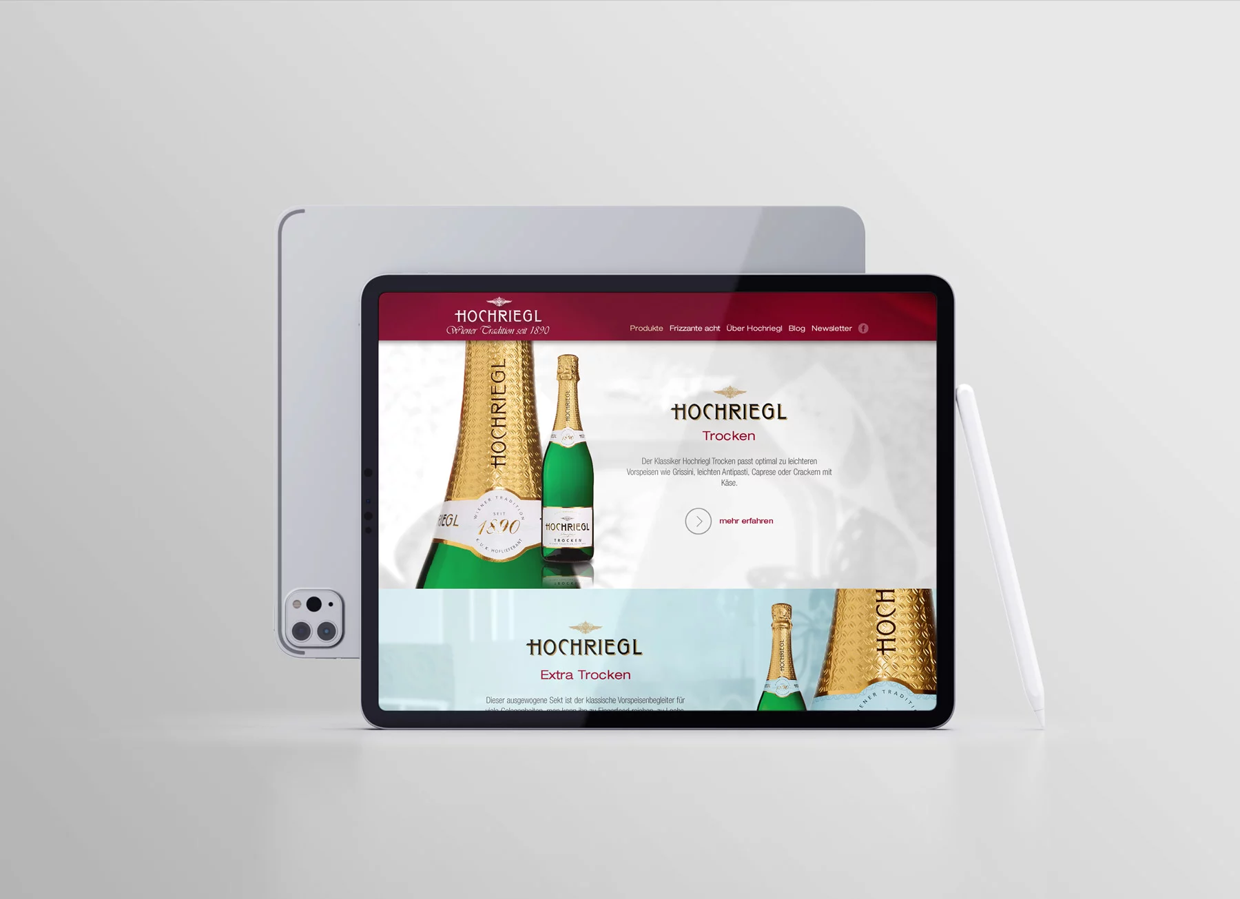 Tabletansicht Startseite
