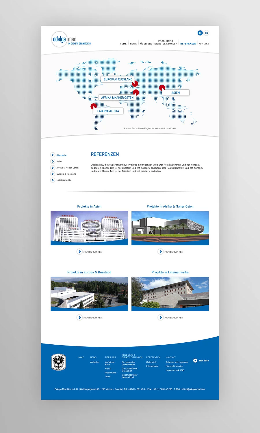 Screenshot Referenzen Landkarte odelga-med (bis 2019)