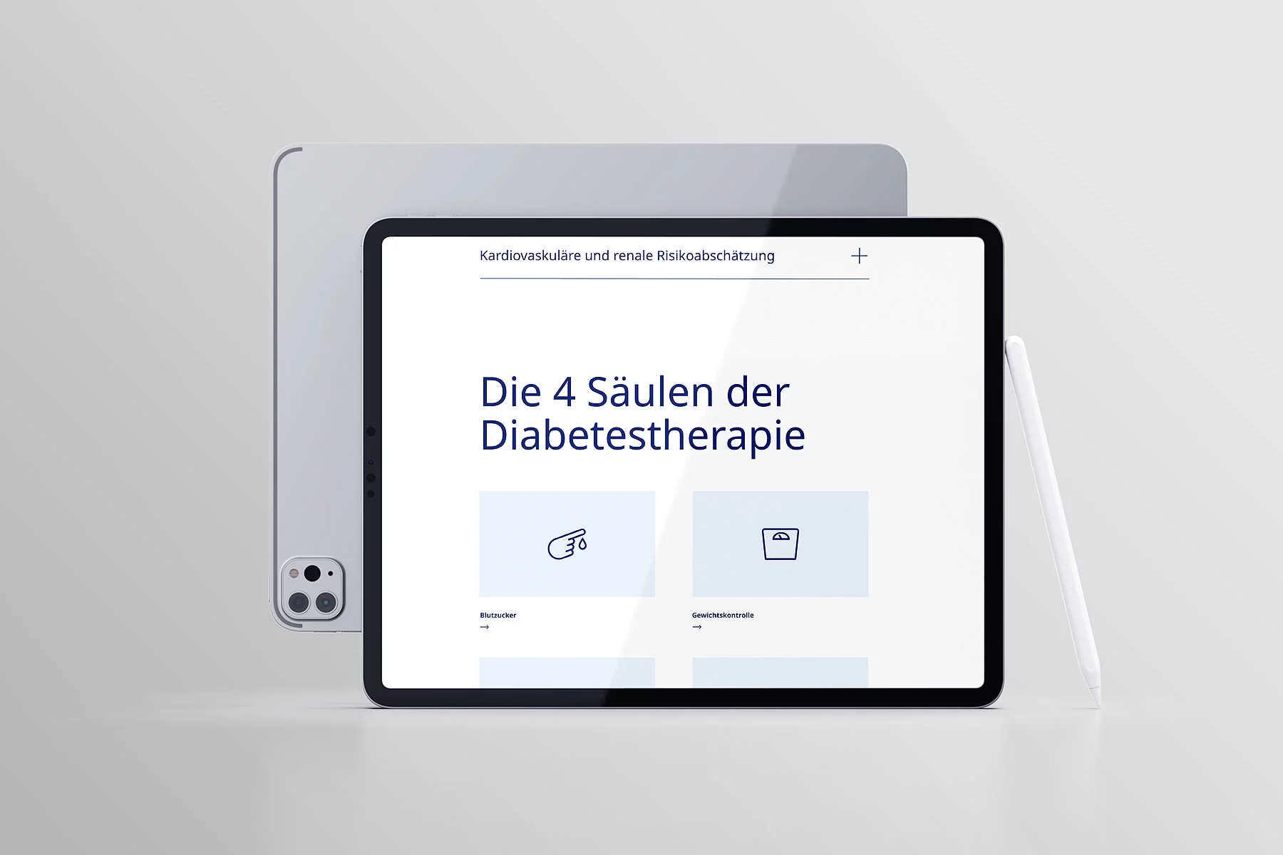 Screendesign 4 Säulen Diabestherapie Screendesign Novo Nordisk