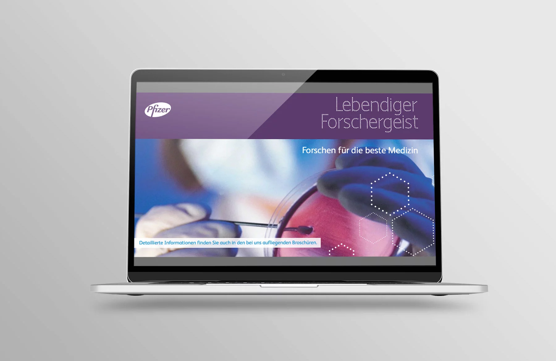 Unternehmenspräsentation Pfizer Austria Kapitelfolie Forschergeist