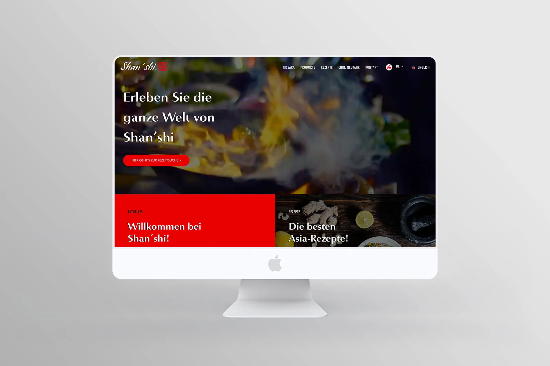 Headerbereich der Startseite shan-shi.com