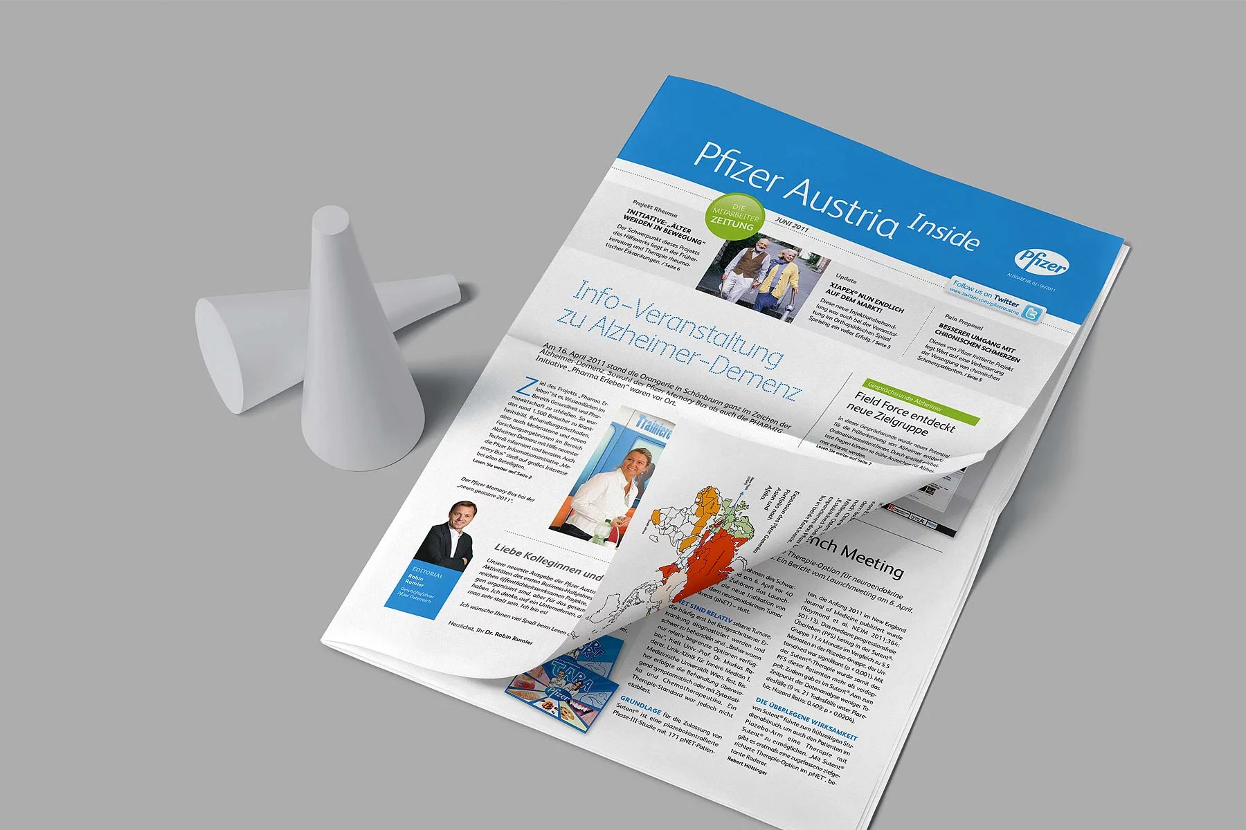 Vorderseite Mitarbeitermagazin Pfizer Austria 2011