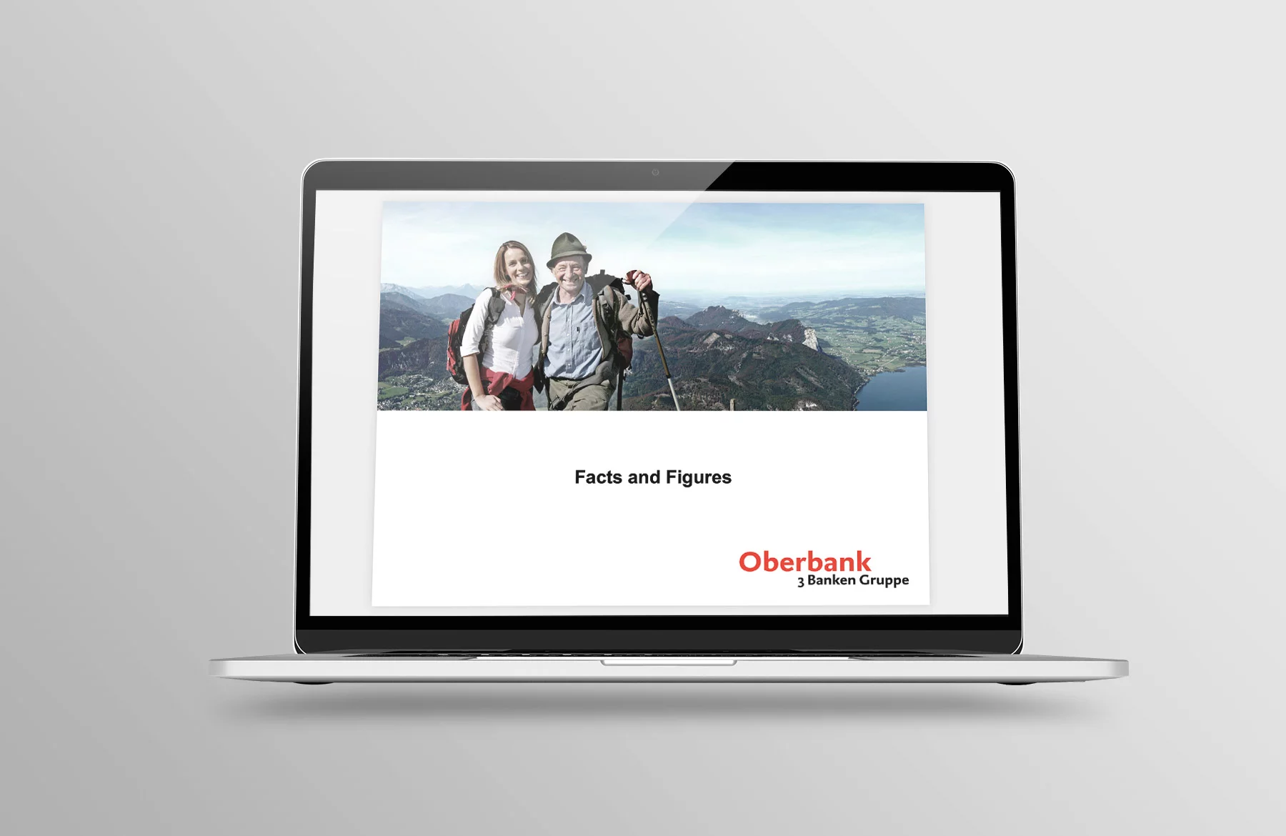 Montage Laptop Folie 1 Oberbank Präsentation
