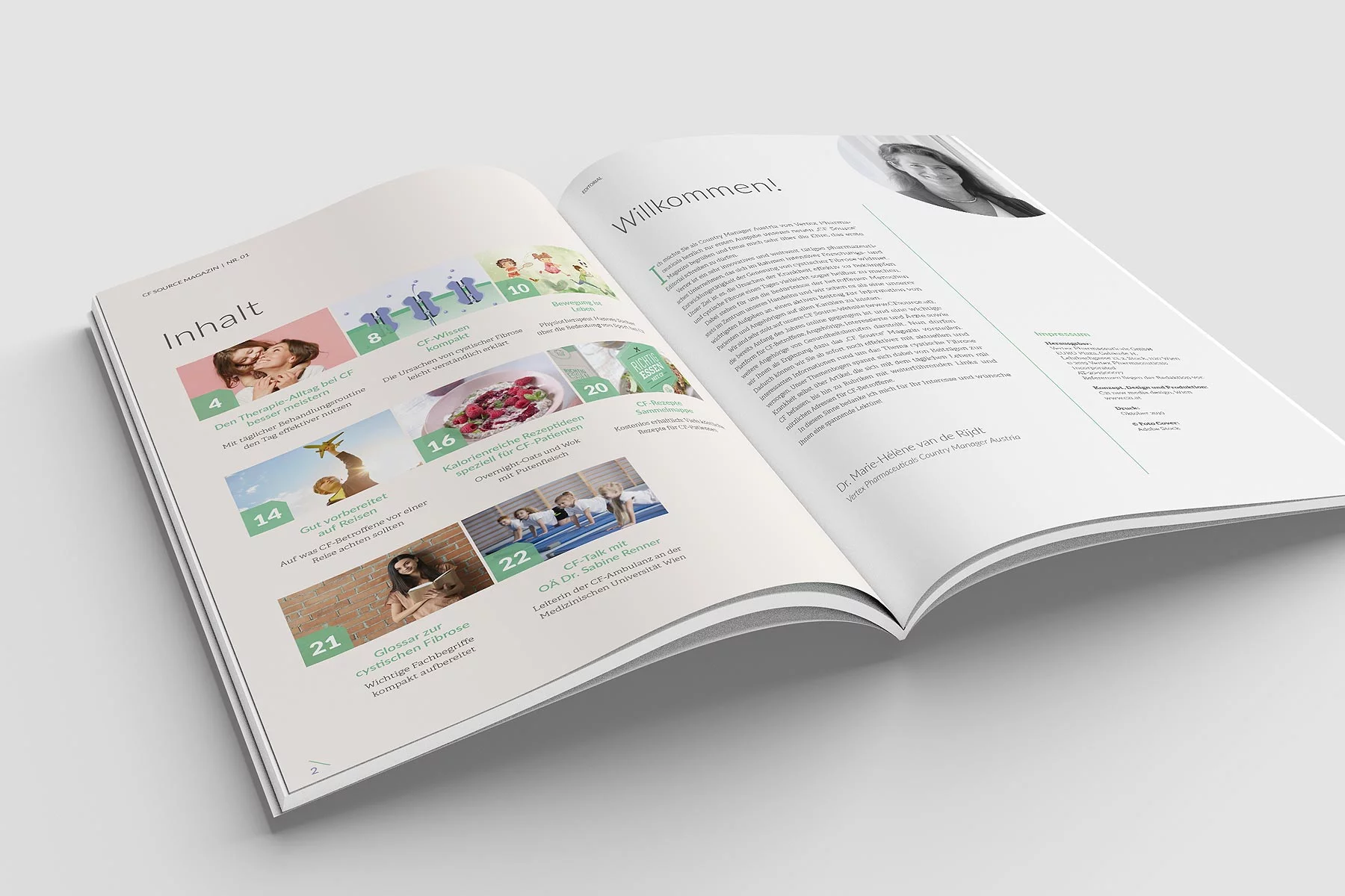 Inhaltsverzeichnis und Willkommenstext