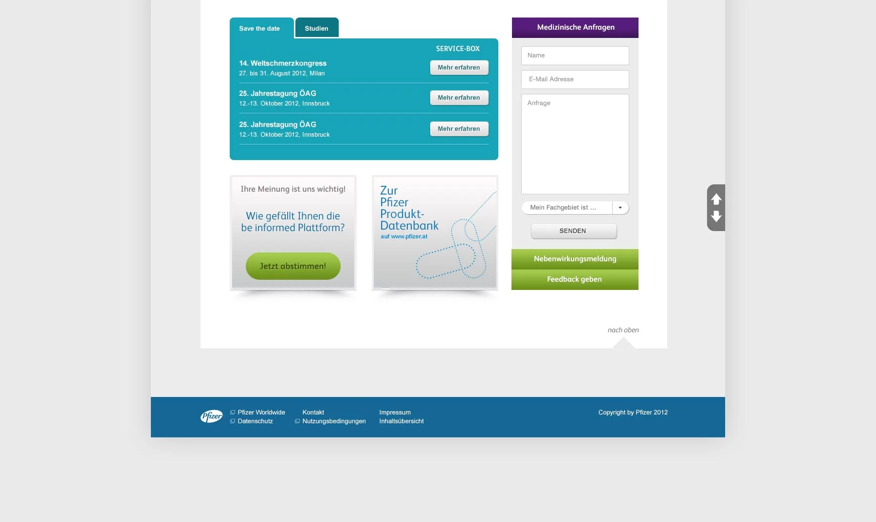 Screenshot Startseite be-informed Teil 2