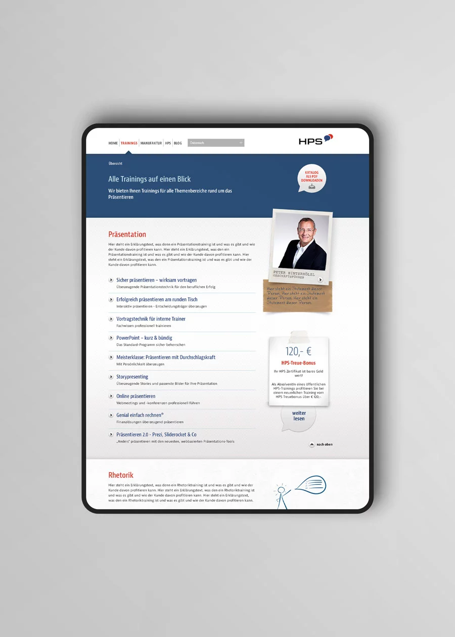 iPad Pro Ansicht Innenseite Präsentationstrainings hps-training.com (2013)