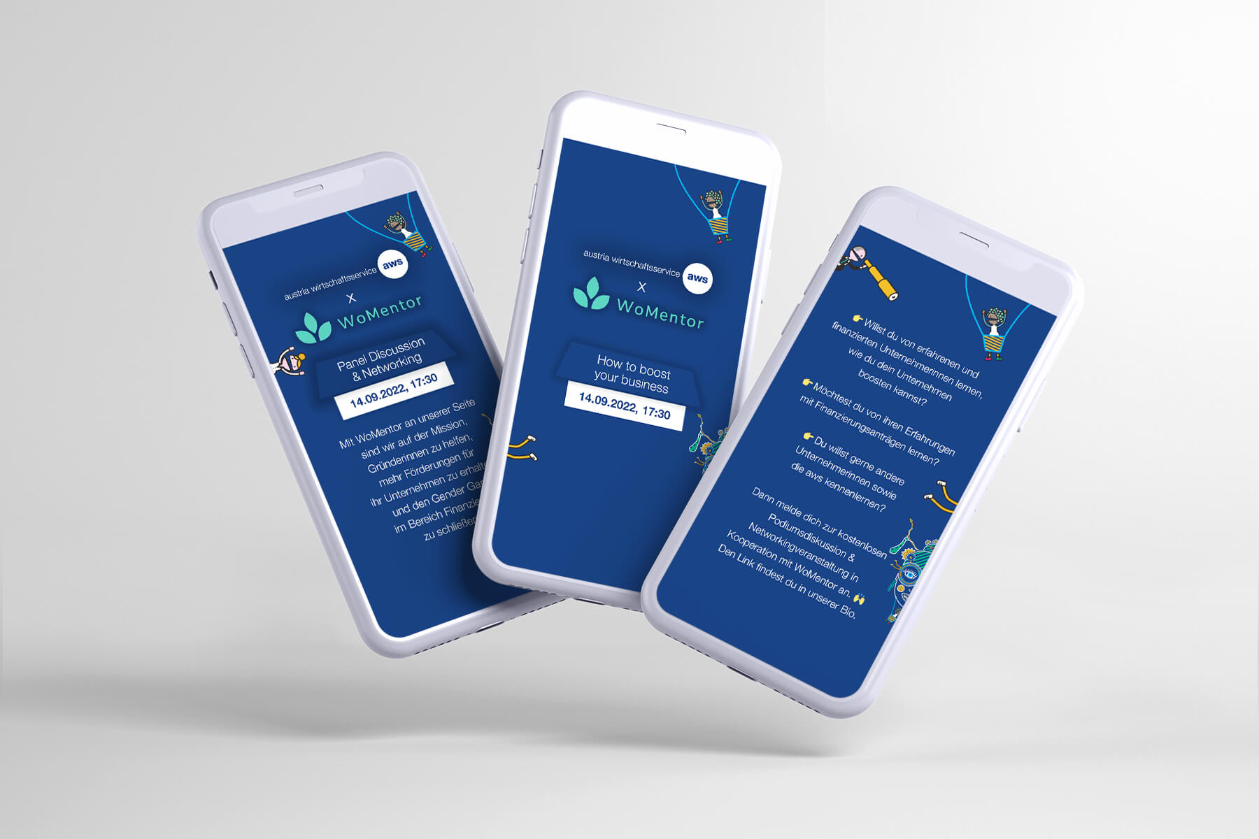 Montage Website auf Smartphone